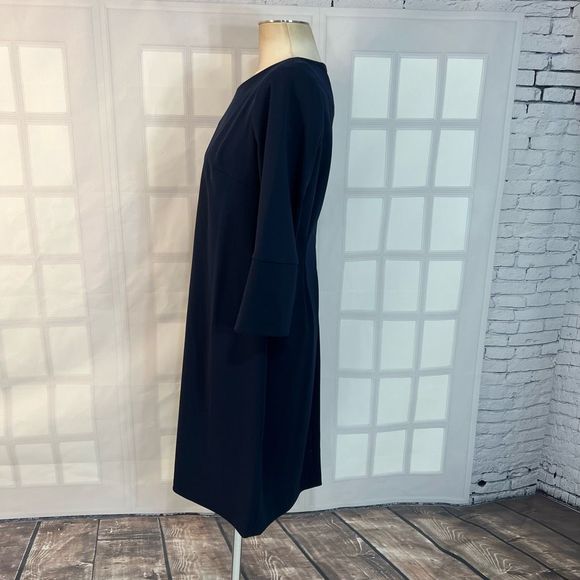 Calvin Klein navy blue long sleeve sheath dress size 14 - Picture 8 of 11